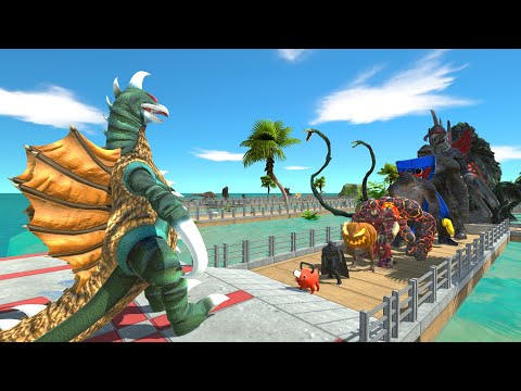 Gigan vs Biollante OASIS DEATH RUN - Animal Revolt Battle Simulator