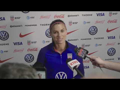 Alex Morgan before USWNT vs New Zealand match