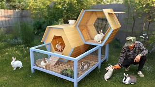 Discover secret to build 2 level rabbit house from discarded wood