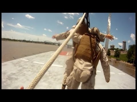 Helmet Cam: US Marines, Special Patrol Insertion/Extraction (SPIE) Rigging