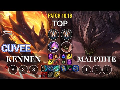HLE CuVee Kennen vs Malphite Top - KR Patch 10.16
