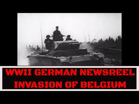 1940 GERMAN NEWSREEL  ATTACK ON BELGIUM & FORT EBEN-EMAEL  WWII BLITZKRIEG 32594cz