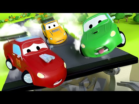 スーパートラッ ⍟  掃除機トラック  🚚 カーシティー - 子供向けトラックアニメ Super Truck Animation for Kids