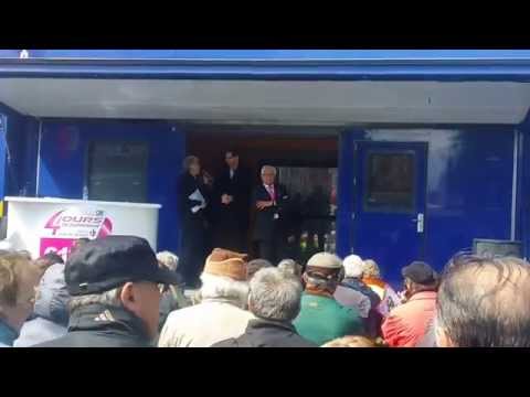 Départ des 4jours de Dunkerque " coeur du patrimoine sportif  Dunkerquois"avec Daniel Mangeas.