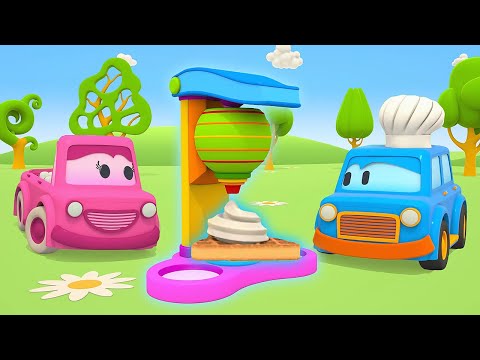 Lehrreicher Zeichentrickfilm auf Deutsch. Die Schlauen Autos. Waffeln mit Beeren.