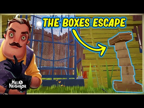 Start To Finish Boxes And Crates Escape In Hello Neighbor - Act 2 - Alternative Trampoline Escape