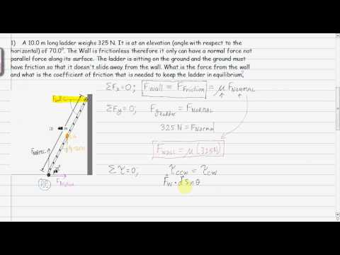 Physics: Static Equilibrium : Example - Ladder Question