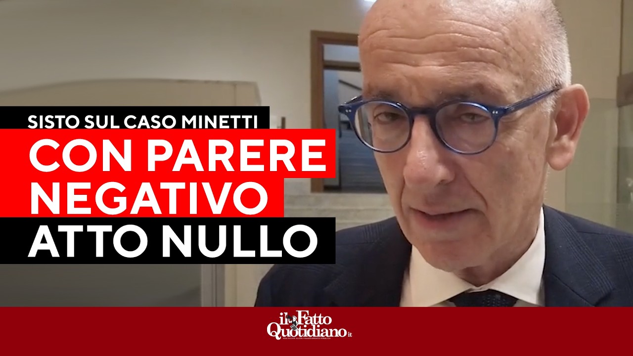 Sisto: "Grazia a Minetti? Se nuovo parere negativo dalla Procura, non revoca ma atto nullo"