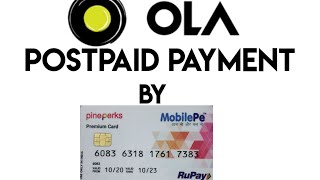 OLA POSTPAID PAYMENT BY MOBILE PE CARD