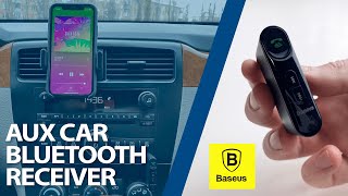 Baseus Qiyin AUX Car Bluetooth Receiver Black (WXQY-01) - відео 1