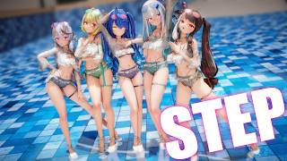 【にじさんじ】リゼ・ヘルエスタ、夜見れな、天宮こころ、竜胆尊、星川サラ で KARA - STEP【4K】【MMD】【カメラ配布/Camera DL】【Motion DL】
