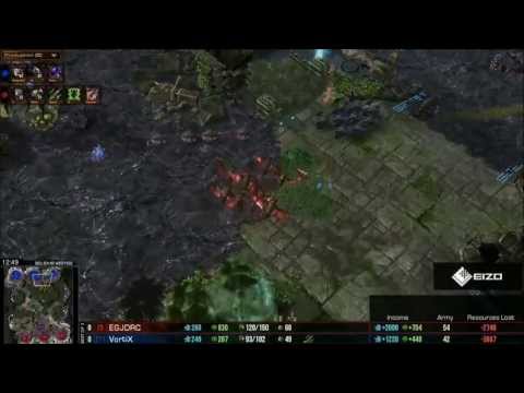 Jaedong's crazy muta split - Jaedong vs Vortix