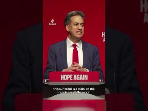 Miliband calls Palestinian suffering ‘stain on conscience of world’ | AJ #shorts