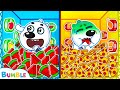 Yes Yes Vegetables With 1000 Mystery Buttons Challenge Kids Healthy Habits Bumble Official Channel
