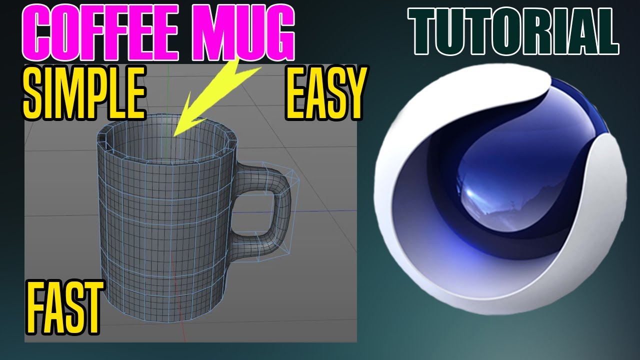 Cinema 4D - Creating a Coffee Mug [Beginner Simple Tutorial]