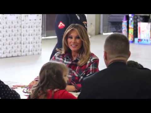 First Lady participates in Toys for Tots event