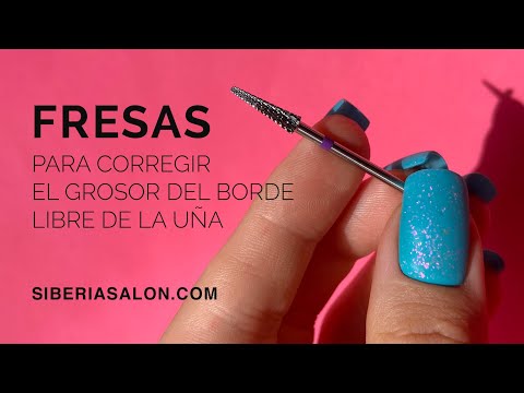 Fresas de torno para corregir el grosor del borde libre de la uña 💅