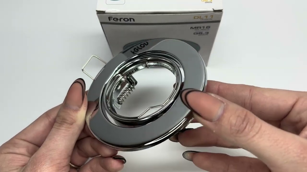 Врізний точковий світильник FERON DL11 MR-16 хром 15118