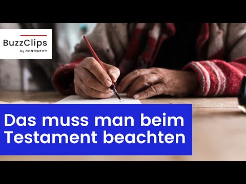 Diese Formalien muss man bei einem Testament beachten