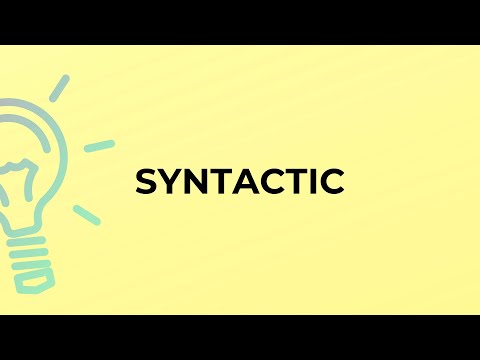 What is the meaning of the word SYNTACTIC?