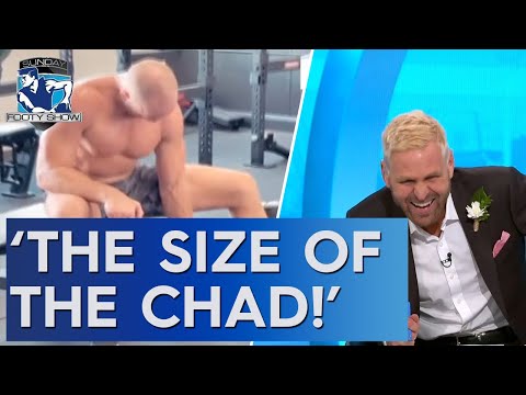The secret vision of Kane trying to match Chad in the Gym - Sunday Footy Show | Footy on Nine