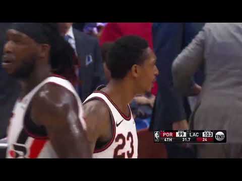 Lou Williams hits a dagger 3 in the face of Hezonja