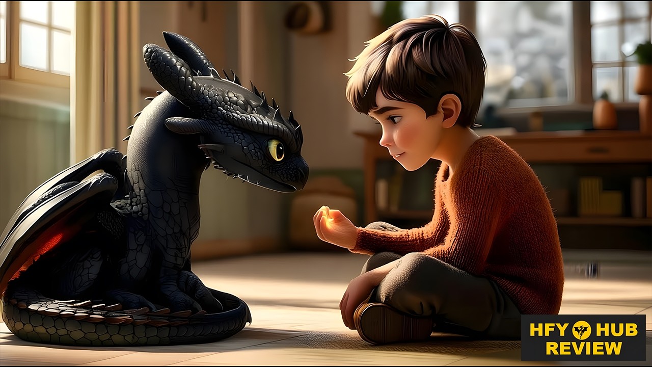 No One Dared To Tame The Angry Emperor Dragon Hatchling Except For The Cute Human Boy