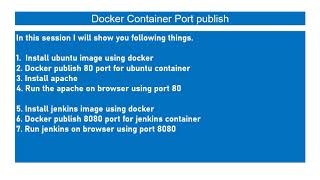 Docker publish port | Docker expose port from container | Port configuration in docker container