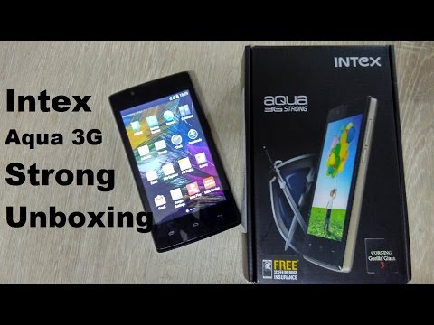 Intex aqua 3g strong mobile phone unboxing