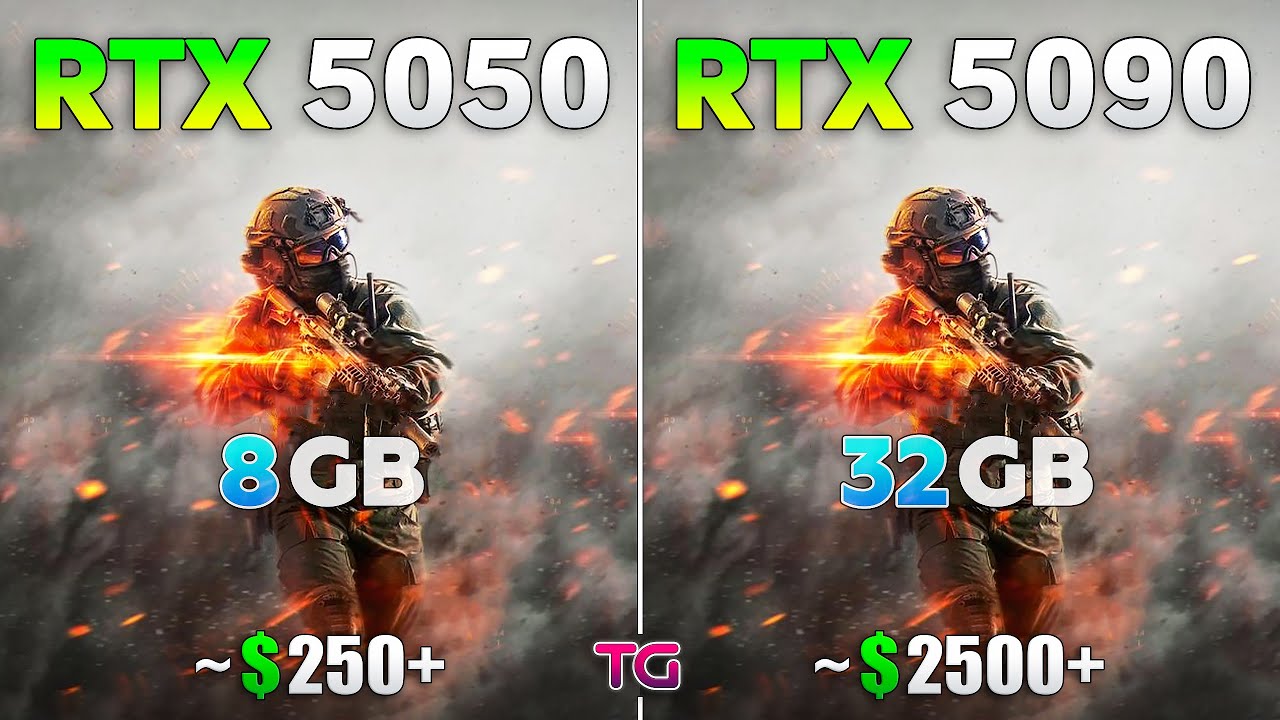 RTX 5050 vs RTX 5090 - How Big is the Difference?