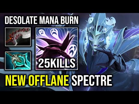 Brutal Late Game Desolate Mana Burn 100% Full Right Click 84K Damage Offlane Spectre Dota 2