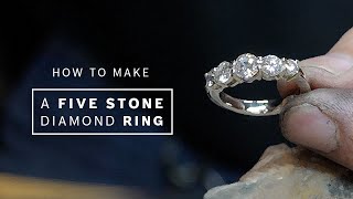 How To Make A Five Stone Diamond Ring | Step By Step [Goldsmith Tutorial]