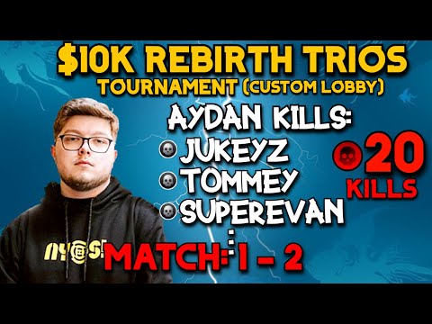 *NEW* WARZONE Aydan Drops 20 Kills Match:1-2 / $10K Rebirth Trios Tournament