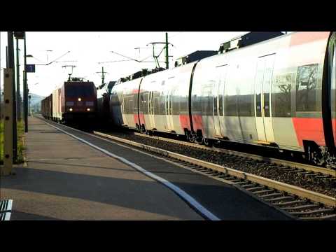 ÖBB trains on the Western Railway (Westbahn) in Austria