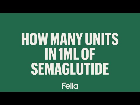 Semaglutide dosing explained: milligrams, not units per mL