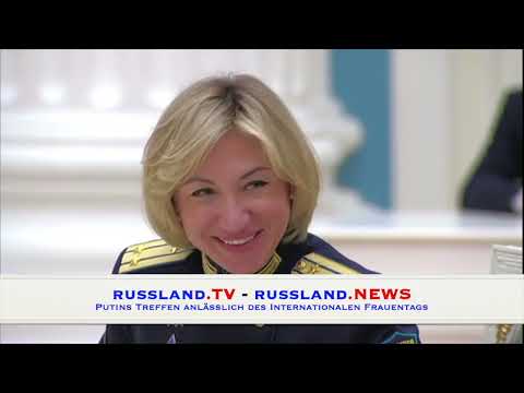Putins Treffen anlässlich des Internationalen Frauentags