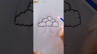 Easy Tree Drawing for Beginners | Simple Tree Sketch Tutorial