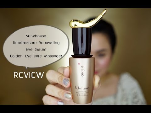 Cinnamongal Review: Sulwhasoo Timetreasure Renovating Eye Serum + Golden Eye Care Massager