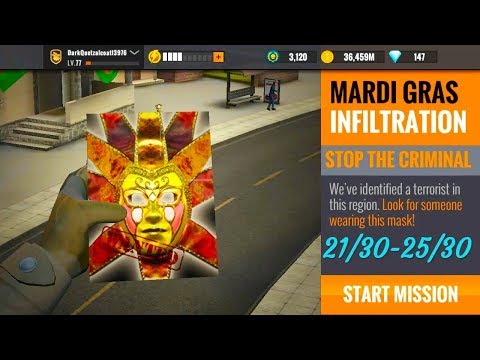 Sniper 3D MARDI GRAS EVENT Mission 21/30 to 25/30