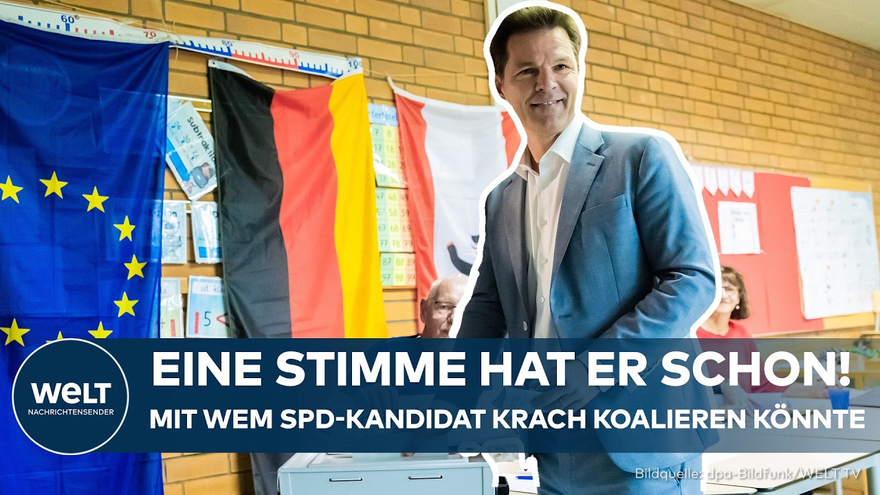BERLIN: Eine Stimme hat er schon – SPD-Kandidat Krach hat zuerst gewählt. Mit wem er koalieren würde