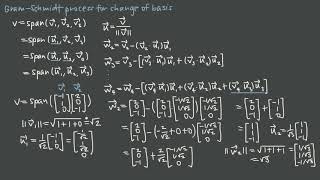 79 Gram Schmidt process for change of basis #math #linear #algebra