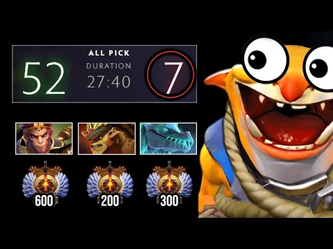 WTF 52 vs 7 Frags!! 8000MMR AVG - Techies Mid Toying Mode!!