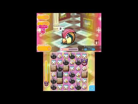 Pokemon Shuffle 3DS - Stage 443 Pidgeotto farming...