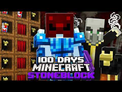 I Survived 100 Days in a STONEBLOCK in Minecraft
