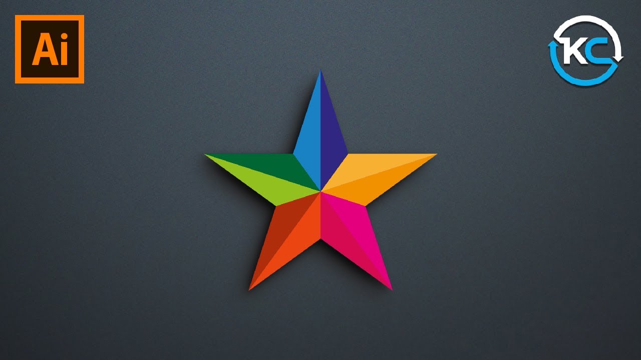 How to Create Star Logo - Adobe Illustrator Tutorial