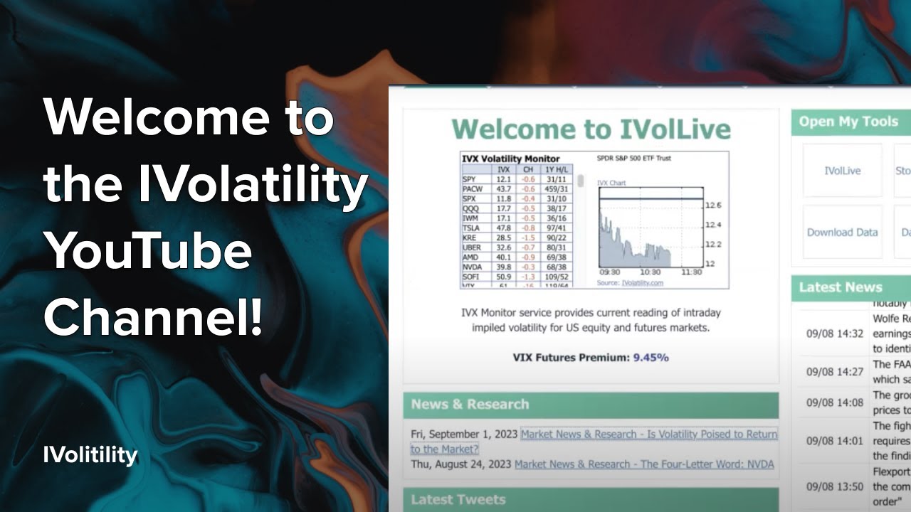 Welcome to the IVolatility YouTube Channel!
