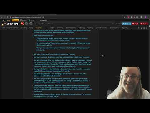 My Rant on HUGE changes to Blood Death Knight in Midnight Alpha