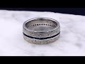 video - Mokume Diamond Channel Center Wedding Band