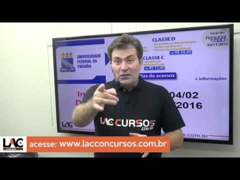 Curso online para o concurso da UFPB 2015 - Edital publicado!
