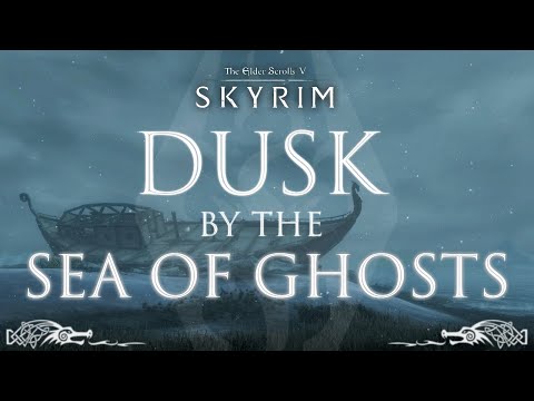Dusk by the Sea of Ghosts | Wintry Somber Skyrim Music & Ambience | 3 Hours
